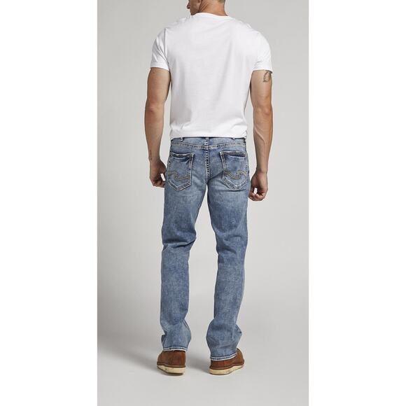 Silver Allan Slim Fit Straight Leg Jeans Mens 36 x 32 Blue Medium Wash Denim Y2K - Picture 4 of 16
